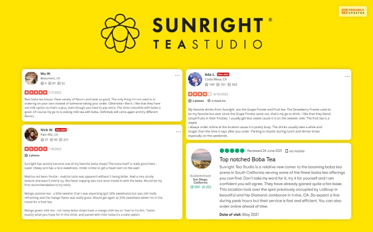 Sunright Tea Studio Reviews