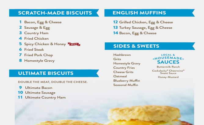 The Biscuitville Menu